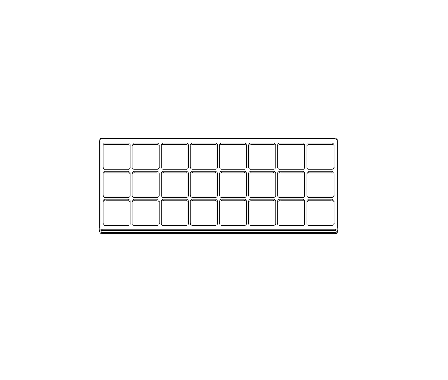 3x8 keycap tray