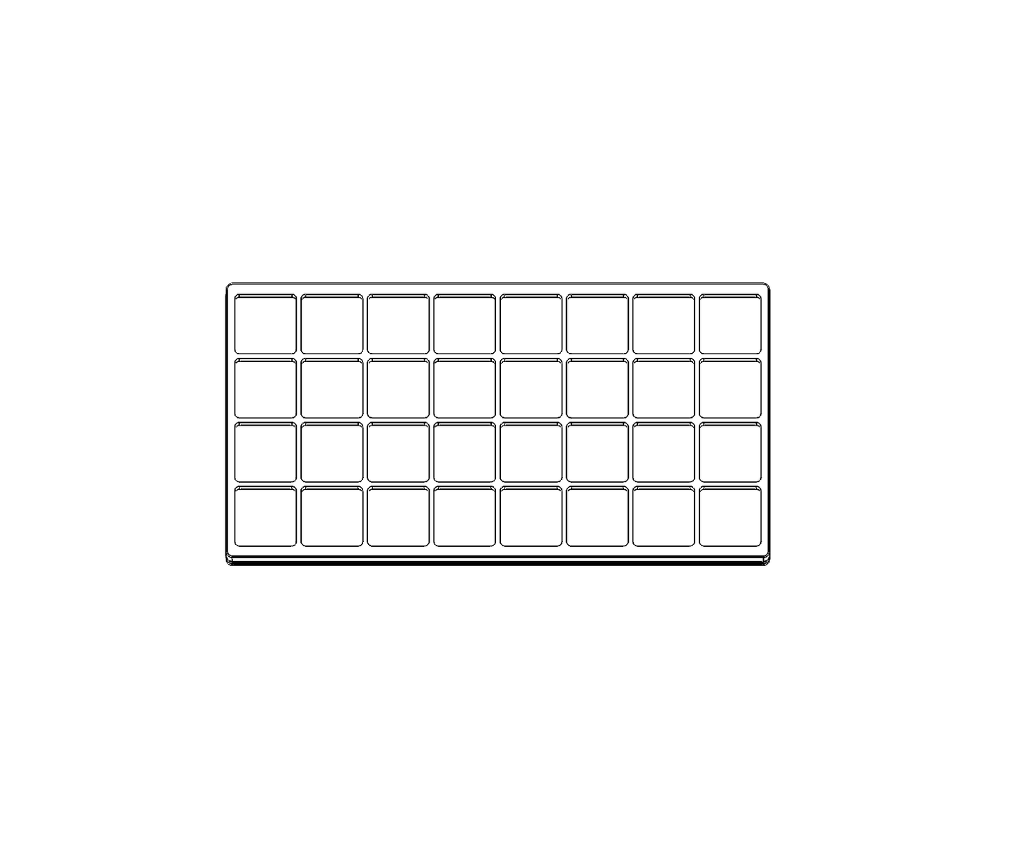 4x8 keycap tray